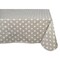Contemporary Home Living Polka Dot Rectangular Vinyl Tablecloth - 84" - Beige and White